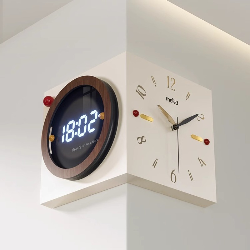 Corner Wall Clock Double Sided - Luxury Watch Wall Clock recension och pris