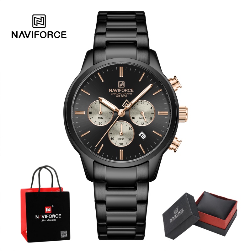 NAVIFORCE Men Quartz Chronogra - Luxury Watch And Bracelet recension och pris
