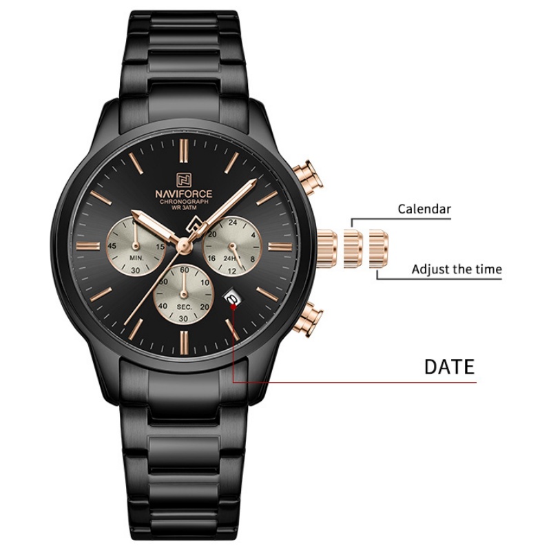 NAVIFORCE Men Quartz Chronogra - Luxury Watch And Bracelet recension och pris