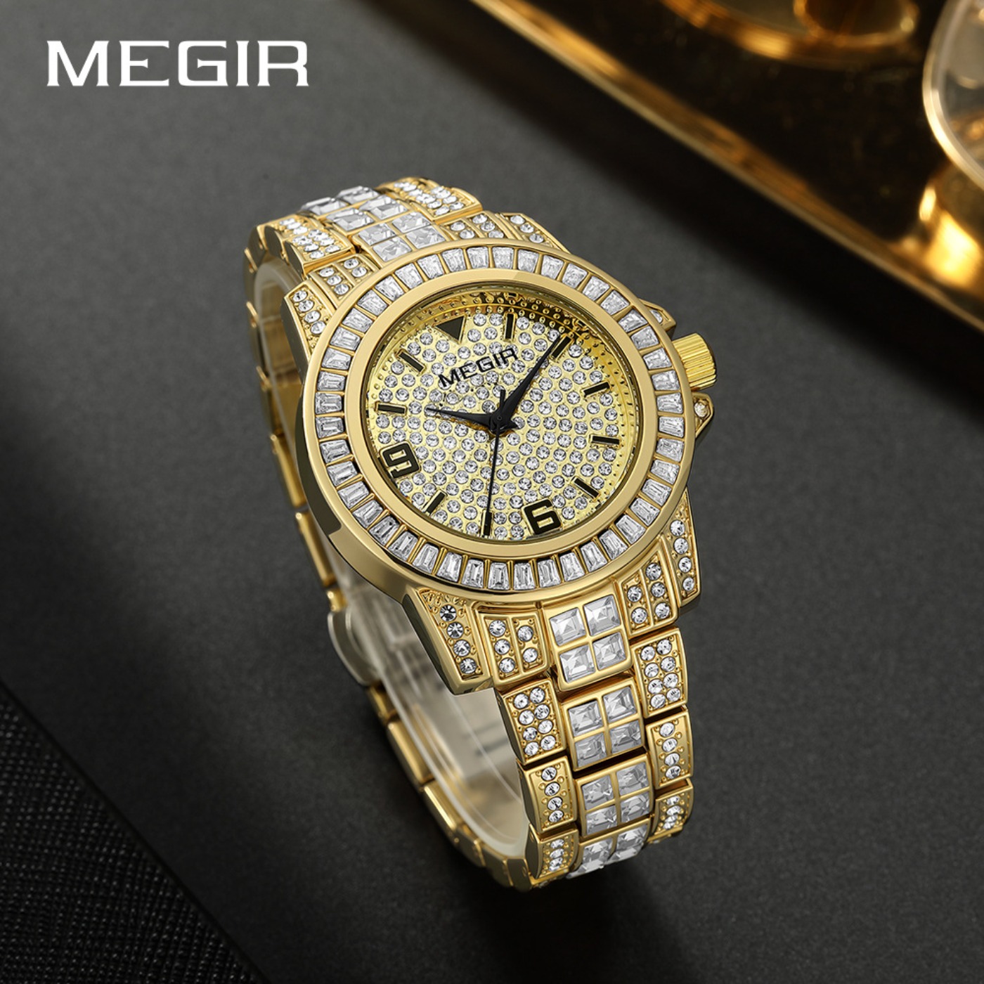 MEGIR Luxury Diamond Watches U - Luxury Watch And Bracelet recension och pris