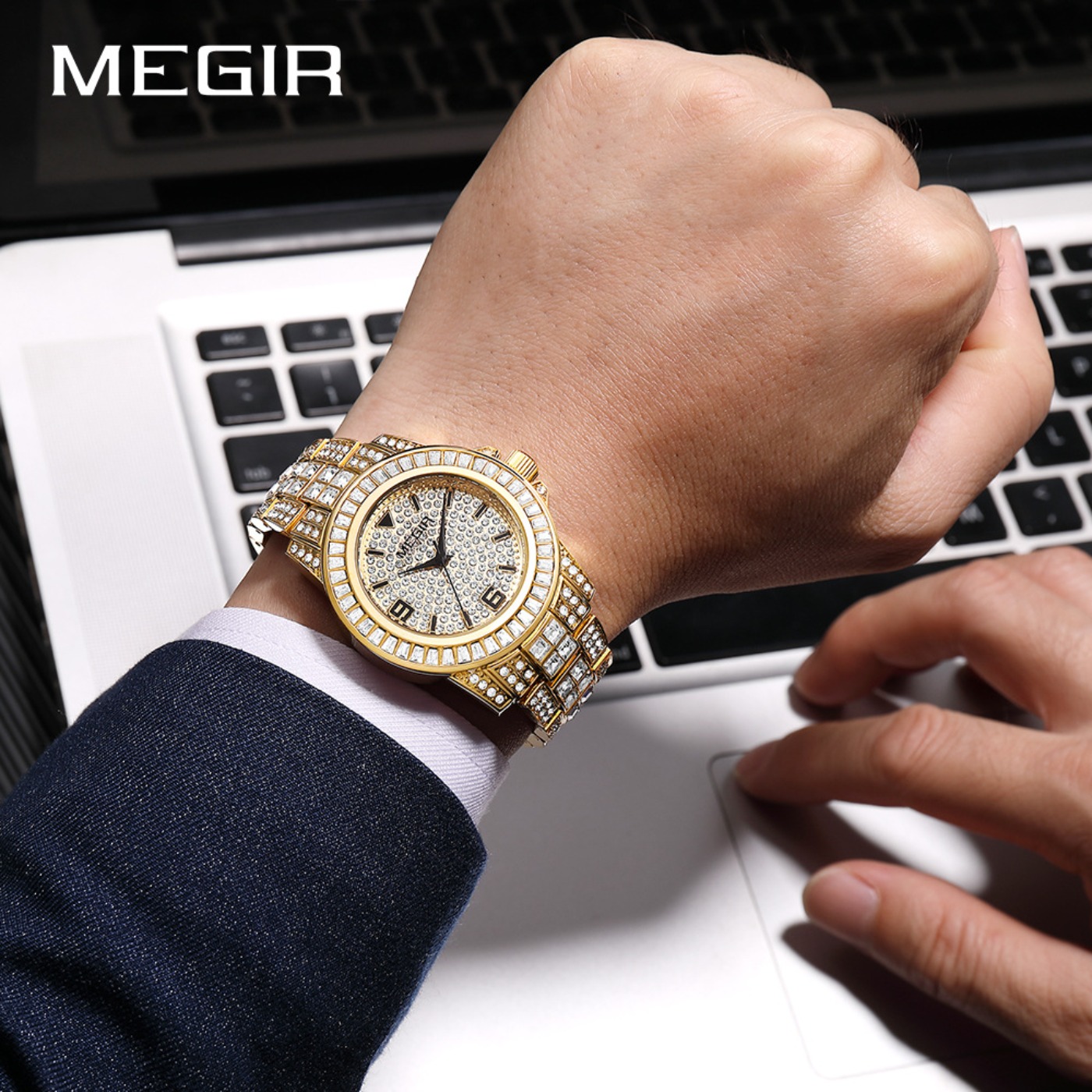 MEGIR Luxury Diamond Watches U - Luxury Watch And Bracelet recension och pris
