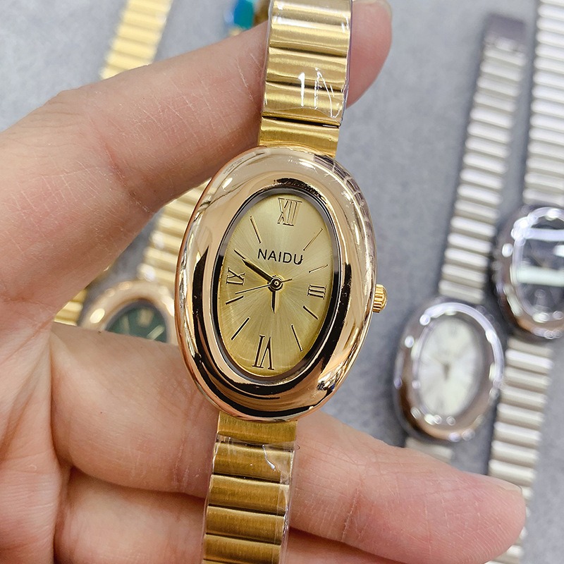 Luxury Brand Gold Oval Women Q - Luxury Watch Female recension och pris