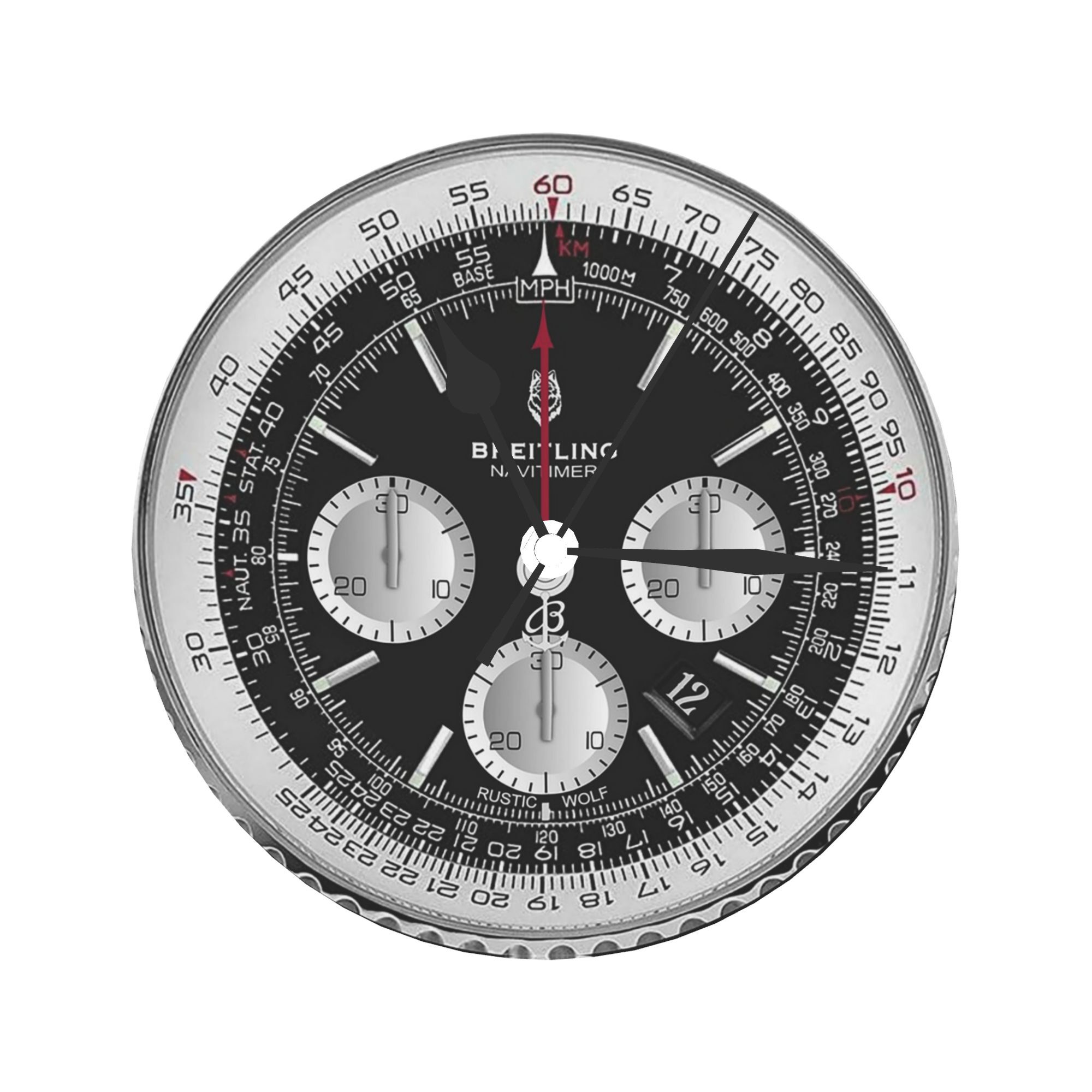 Black Luxury Watch Face Wall C - Luxury Watch Wall Clock recension och pris