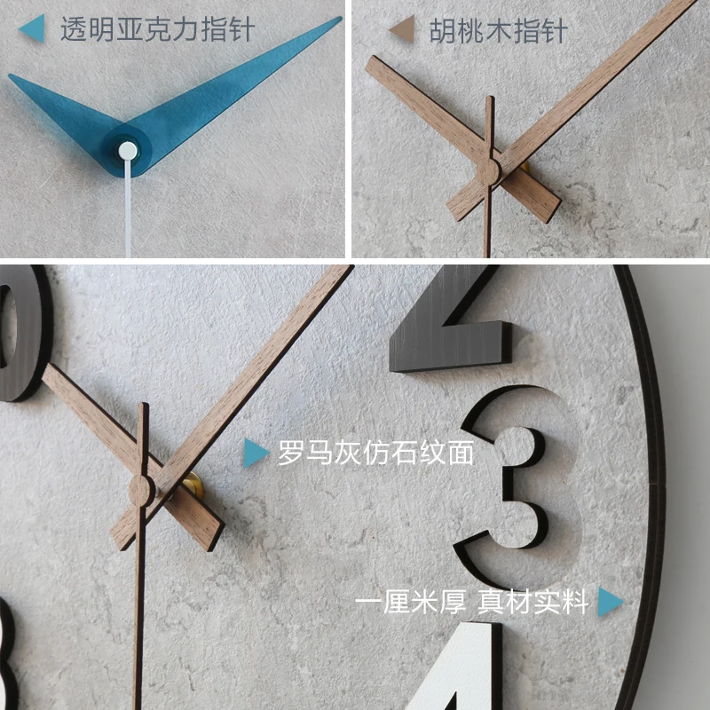 Modern 3d Wall Clock Wood Cloc - Luxury Watch Wall Clock recension och pris