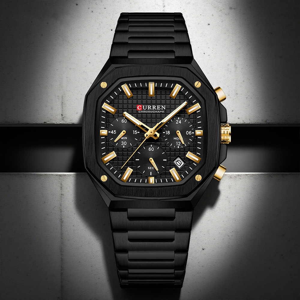 CURREN Luxury Square Chrono Wa - Luxury Watch And Bracelet recension och pris