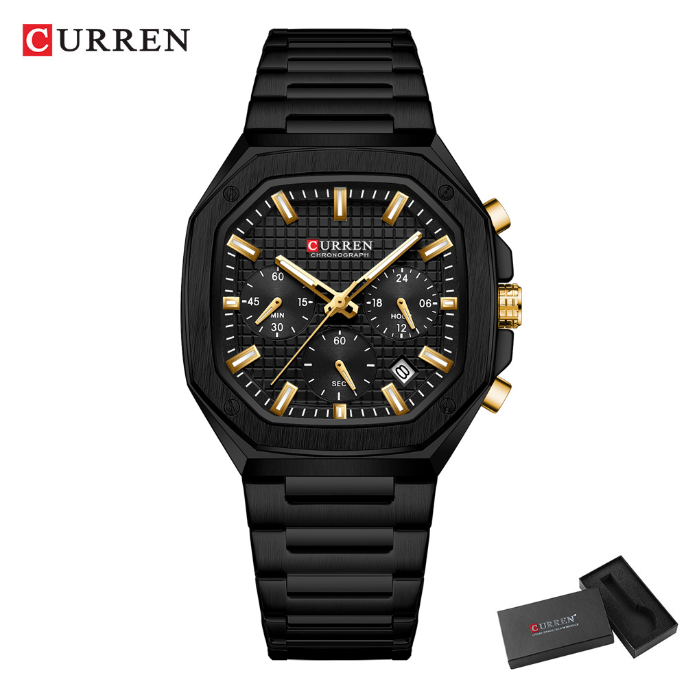 CURREN Luxury Square Chrono Wa - Luxury Watch And Bracelet recension och pris